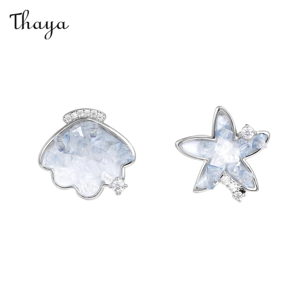 Thaya Blue Ombre Crystal Star Earrings