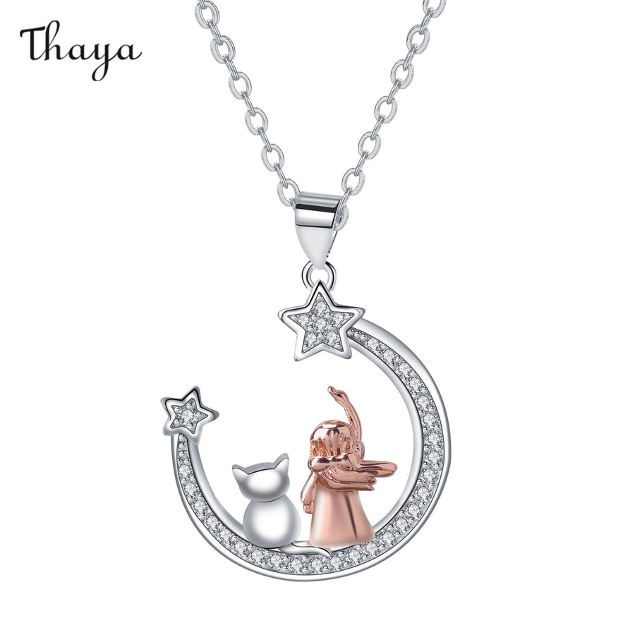 Collier Thaya Moon Girl et Chat
