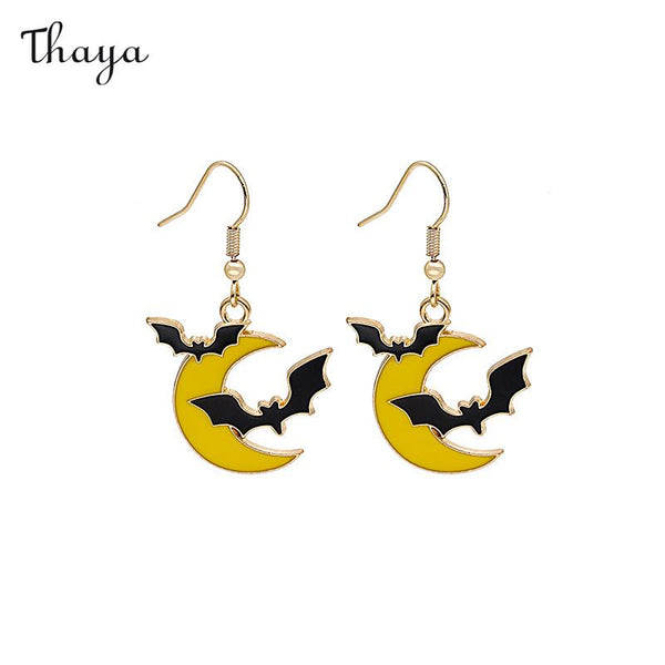 Thaya Halloween Cuteness Goth Style Cartoon Earrings