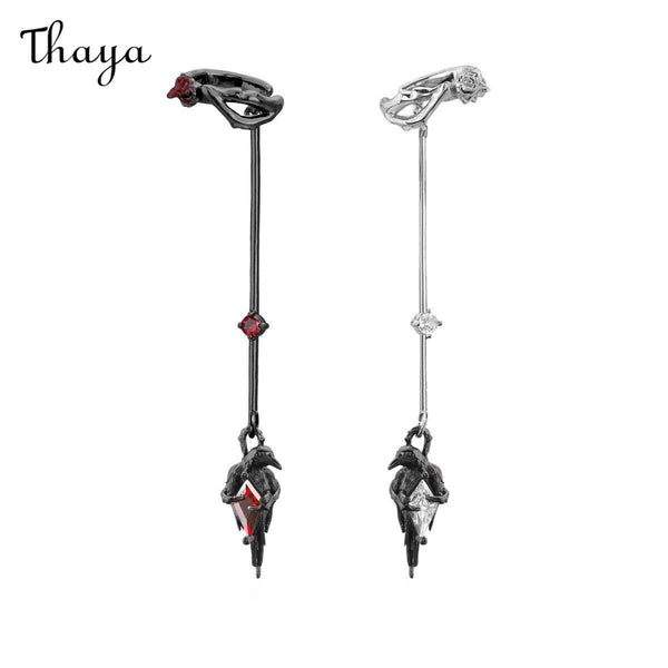 Thaya  Crow Niche Ear Bone Clips Genderless Rose Ear Clips