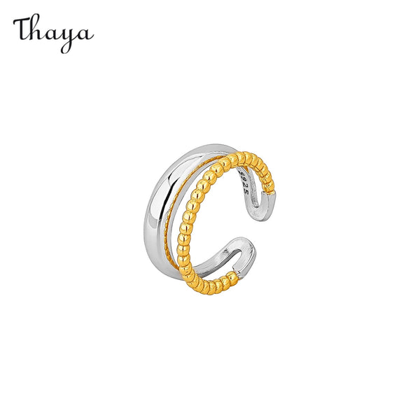 Thaya S925 Silver Hollow double-layer geometric ear clip