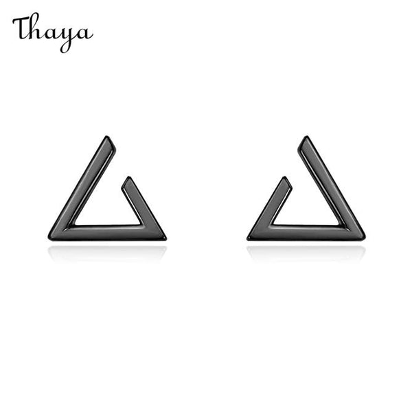 Thaya 925 Silver Geometric Triangle Earrings