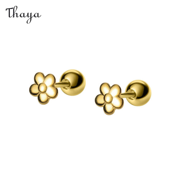 Thaya 925 Silber Blumenfaden Ohrringe