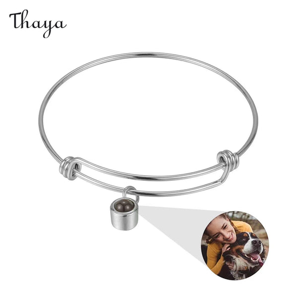Bracelet photo rond personnalisé Thaya