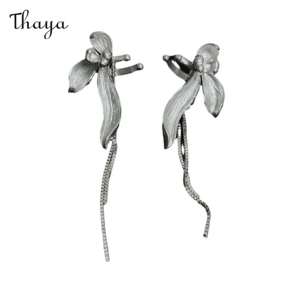 Thaya Elegante Orchideen-Quasten-Ohrmanschette