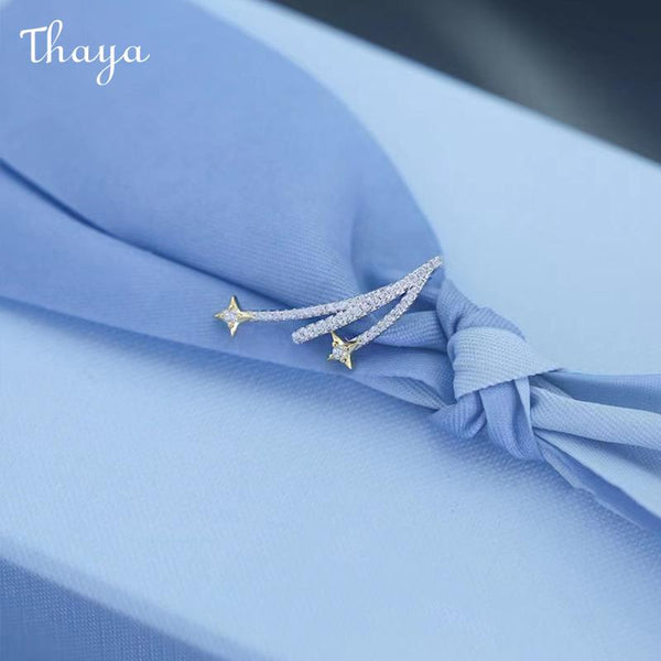 Thaya Sparkling Star Dangle Earrings
