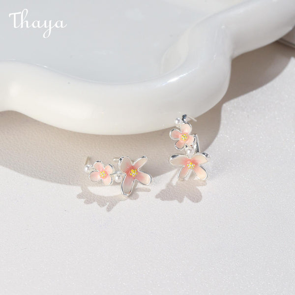 Thaya S925 Silver Floral Drop Earrings