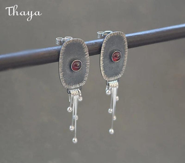 Thaya Oval Drop Earrings