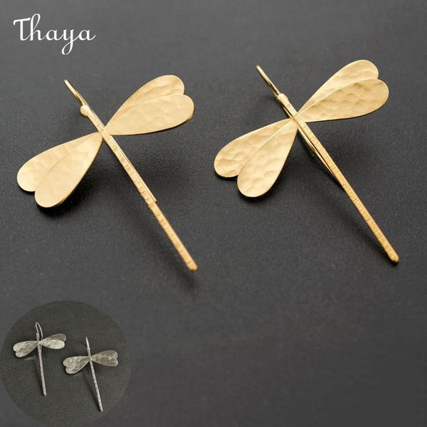 Thaya Minimalistische Libellen-Ohrringe