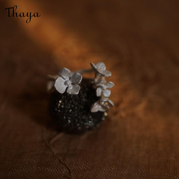 Thaya Three-Dimensional Flower Ring