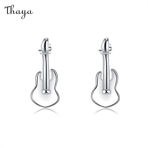 Thaya 999 Silver Guitar Stud Earrings