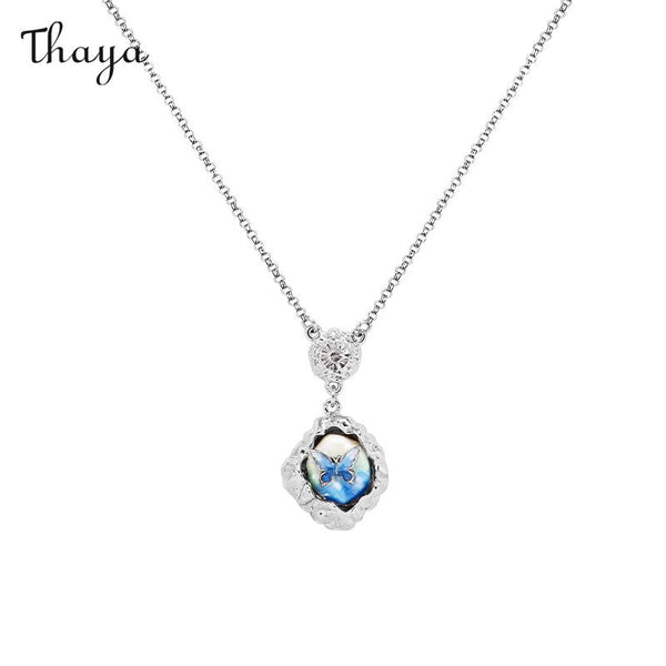 Thaya Lava Texture Gradient Butterfly Necklace