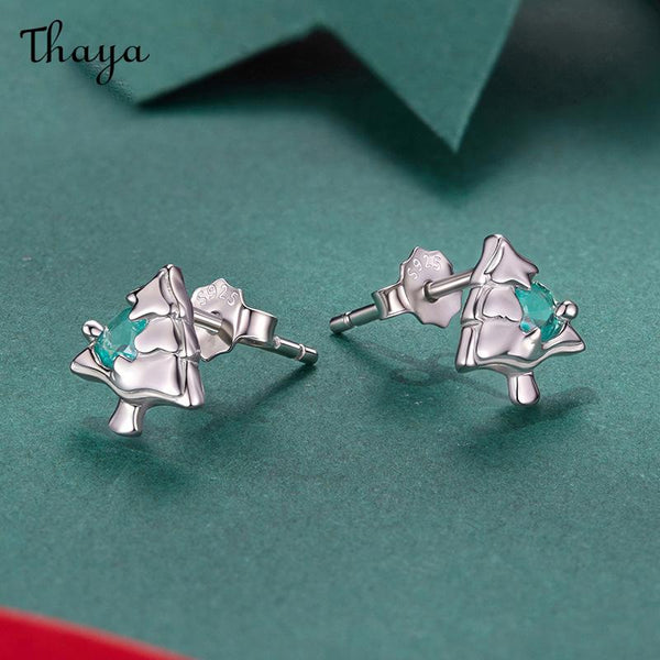 Thaya S925 Silver Christmas Tree Earrings