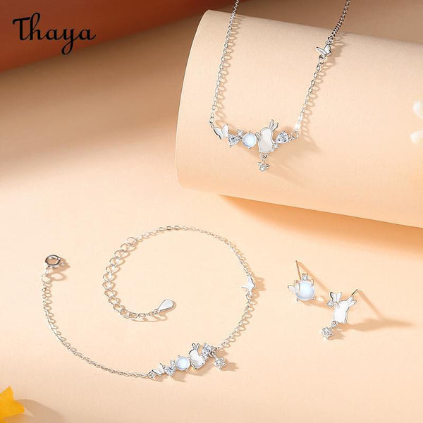 Thaya S925 Silver Cute Rabbit Charm Bracelet