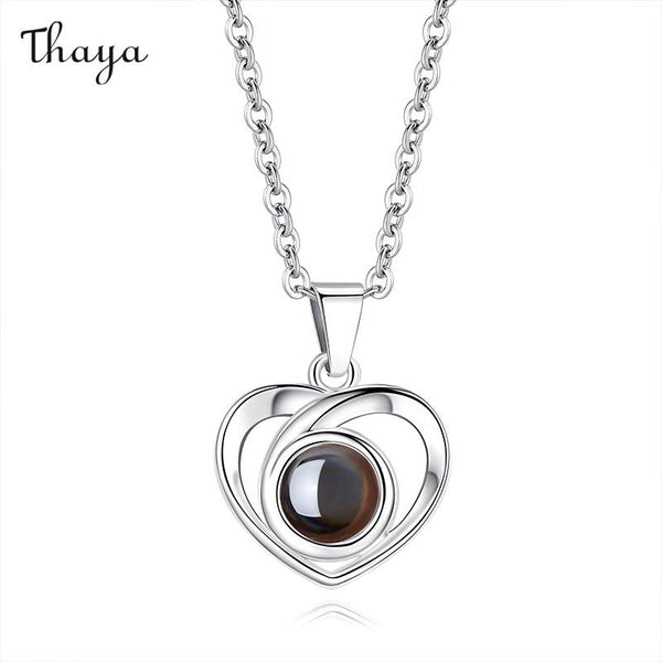 Thaya Personalized Heart Photo Necklace