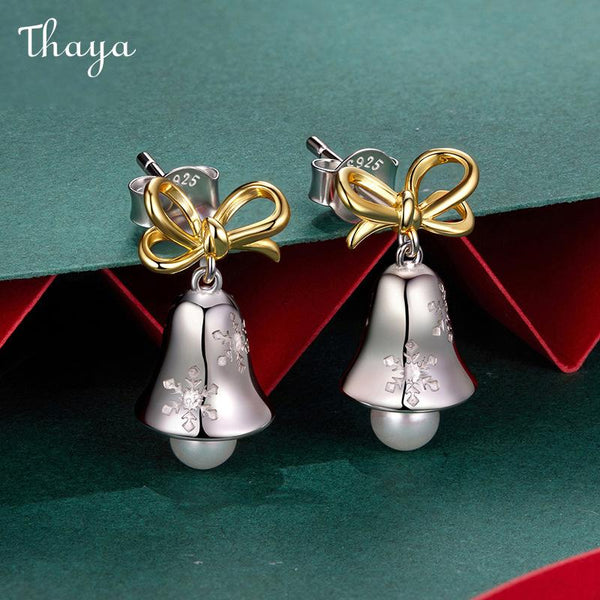Thaya S925 Silver Snowflake Bell Earrings