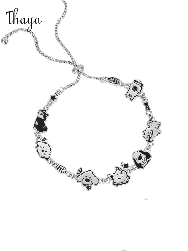 Thaya S925 Silver Cartoon Bracelet Set
