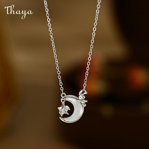 Thaya Moon Rabbit Necklace