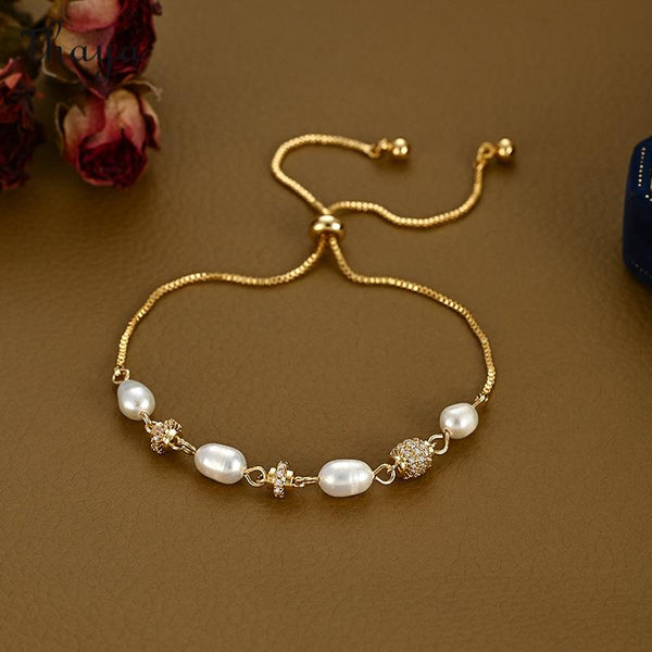 Thaya Pearl Charm Bracelet