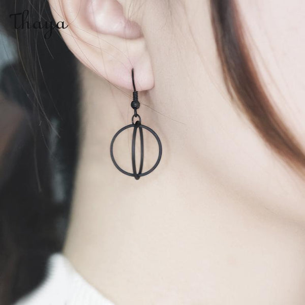 Thaya Minimalist Crossed Hoop Earrings