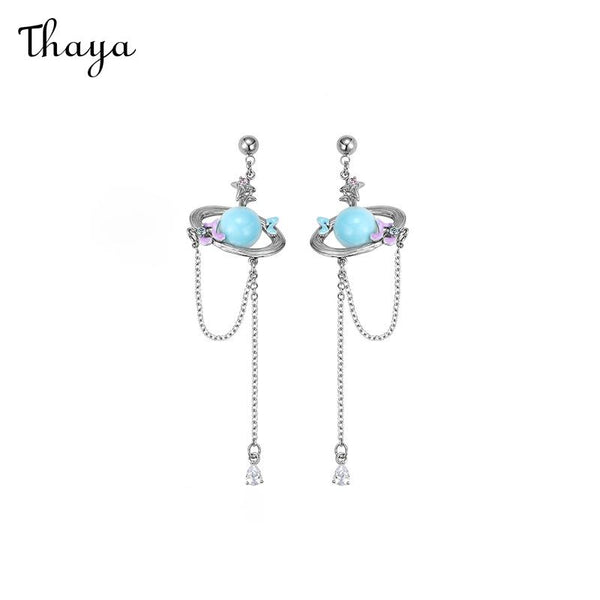 Thaya Planet Notes Dangle Earrings
