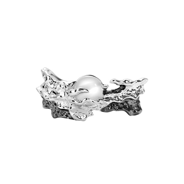 Thaya Textured Moon & Orb Rings