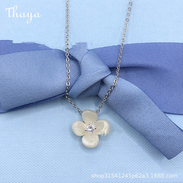 Thaya Flower Pendant Necklace