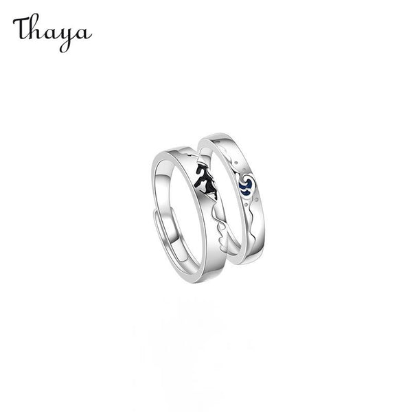 Thaya 925 Silber Liebesgelübde Paarringe