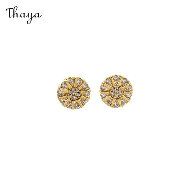 Thaya Sumptuous Sunflower Stud Earrings