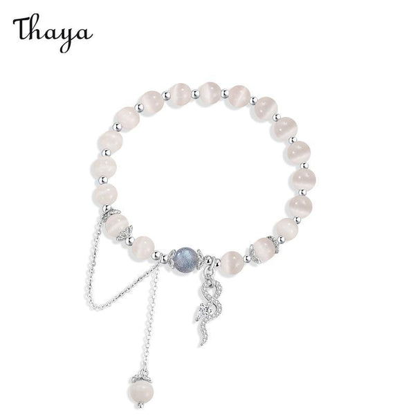 Thaya Vintage Cat's Eye Spirit Snake Bracelet