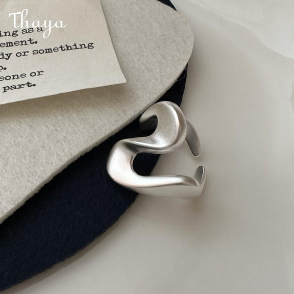 Thaya S925 Silver Irregular Wave Ring