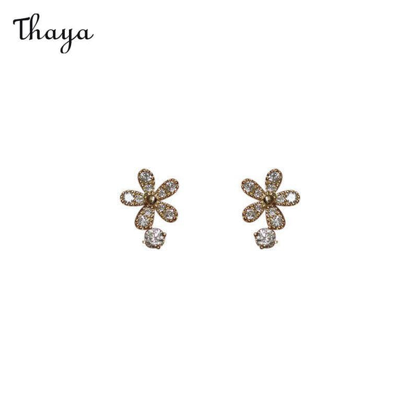 Thaya 925 Silber Charmante Blumen Ohrringe