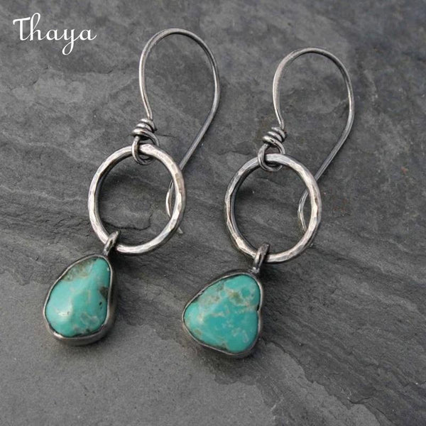 Thaya Turquoise Long Minimal Wind Earrings