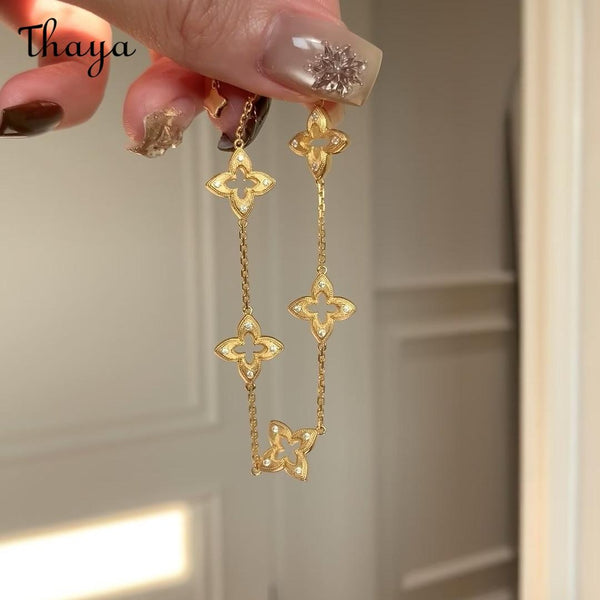 Thaya Four-Leaf Clover Gold Bracelet