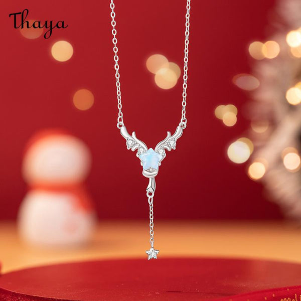 Thaya S925 Silver Christmas Tassel Star Collarbone Chain Necklace Bracelet Earrings