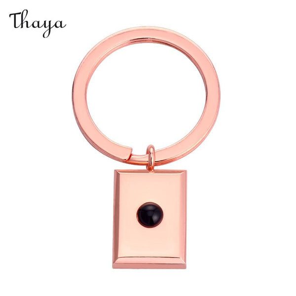 Thaya  Personalized Love Square Photo Keychains