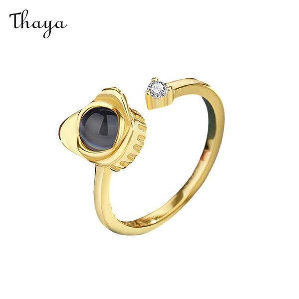 Thaya Personalized Rose Photo Ring
