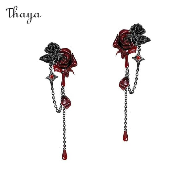 Thaya Thorned Rose Bloom Earrings