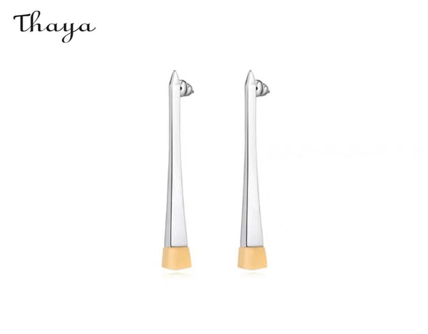 Thaya Retro Chic Gelbe Jade Ohrringe