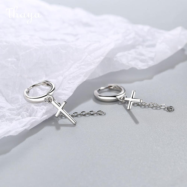 Thaya  Cross Dangle Earrings