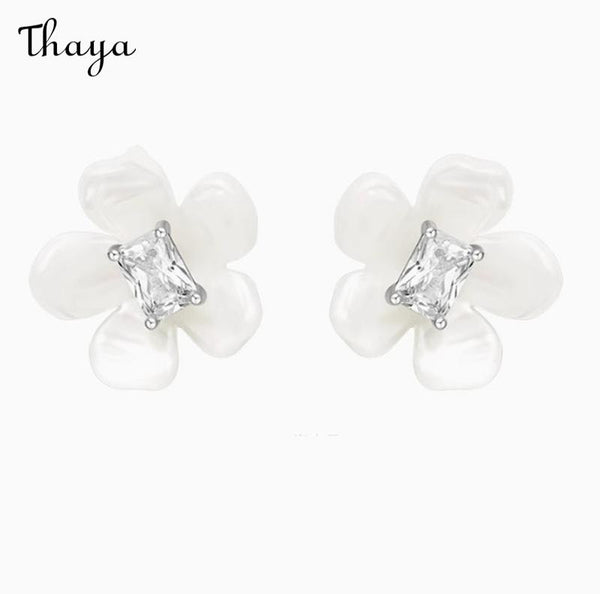 Thaya Flower Copper Earring Studs