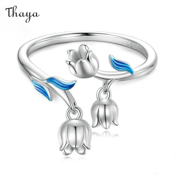 Thaya 925 Silber Eleganter Lilienblütenring