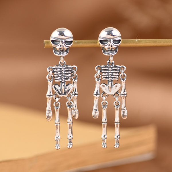 Thaya S925 Silver Skeleton Earrings