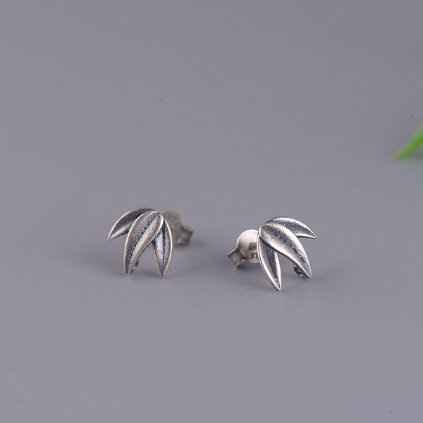 Thaya S925 Silver Bamboo Leaf Earrings