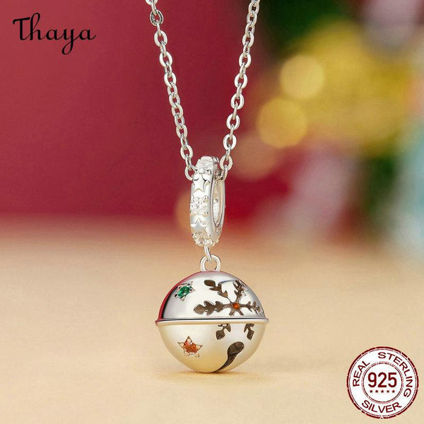 Thaya S925 Silver Christmas Bell Necklace