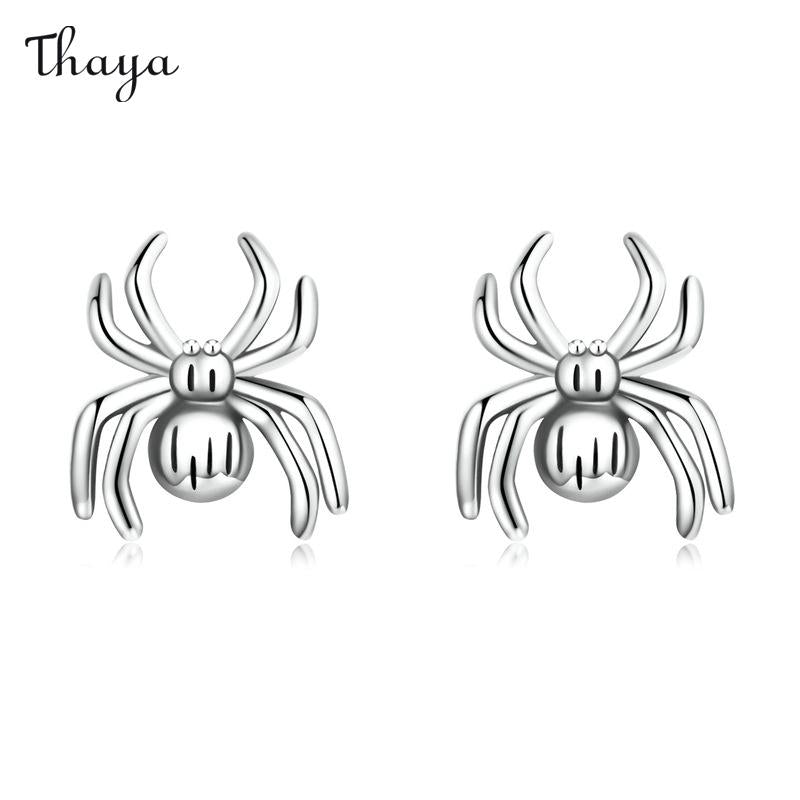 Boucles d'oreilles à tige en argent 925 Thaya en forme d'araignée