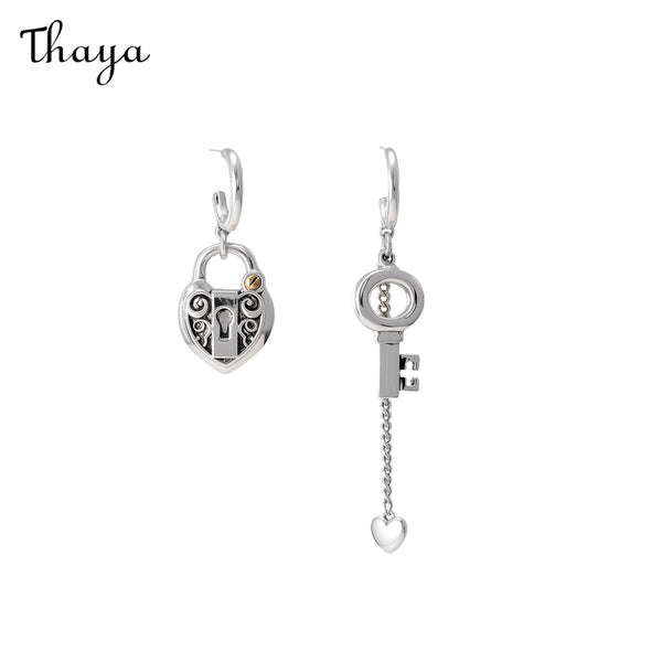 Thaya Love Lock Asymmetric Earrings