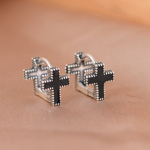 Thaya S925 Silver Cross Earrings