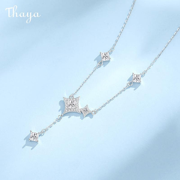 Thaya S925 Silver Star Tassel Necklace