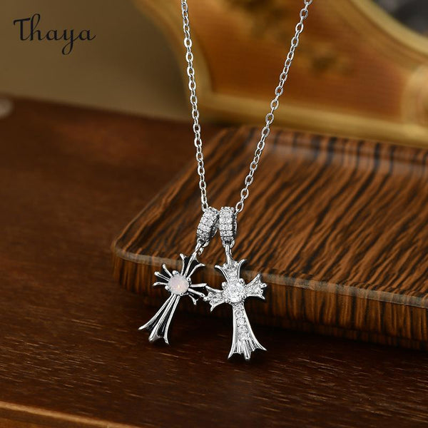Thaya Cross Pendant Necklace